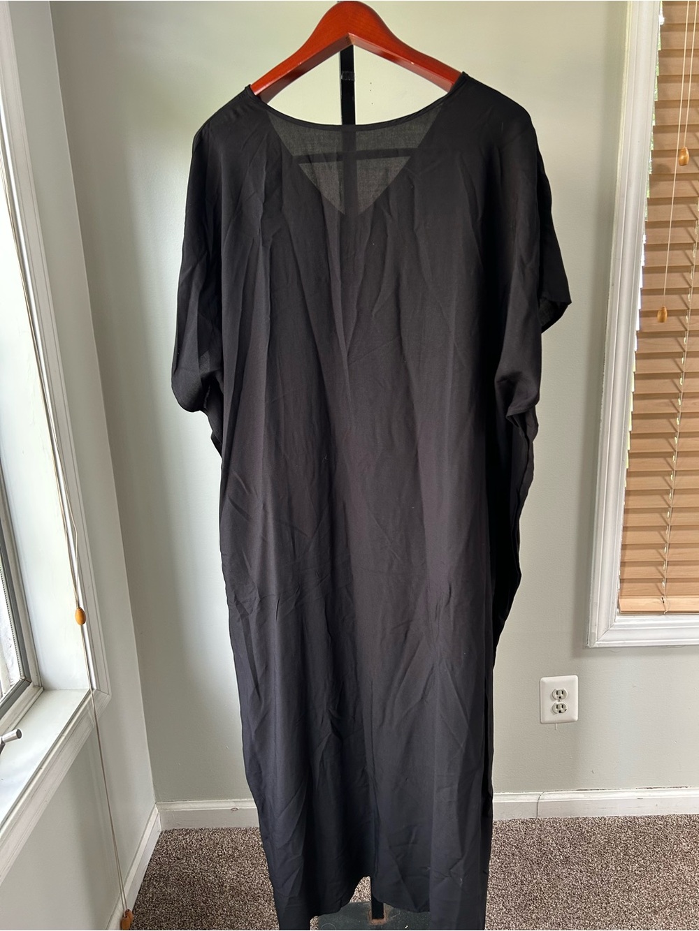 Black Women's Swim Cover-Up Kaftan